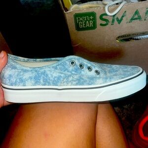 Blue denim vans, size 7.5